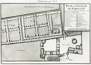 Fol.97 Plan du Château de Forgette, près de Saint-Savinien, du 